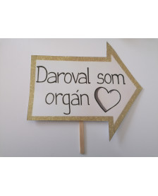 Farebná rekvizita na fotenie- Daroval som orgán